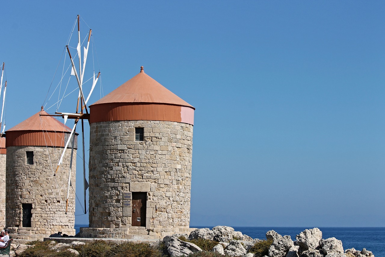 stone windmills turkey