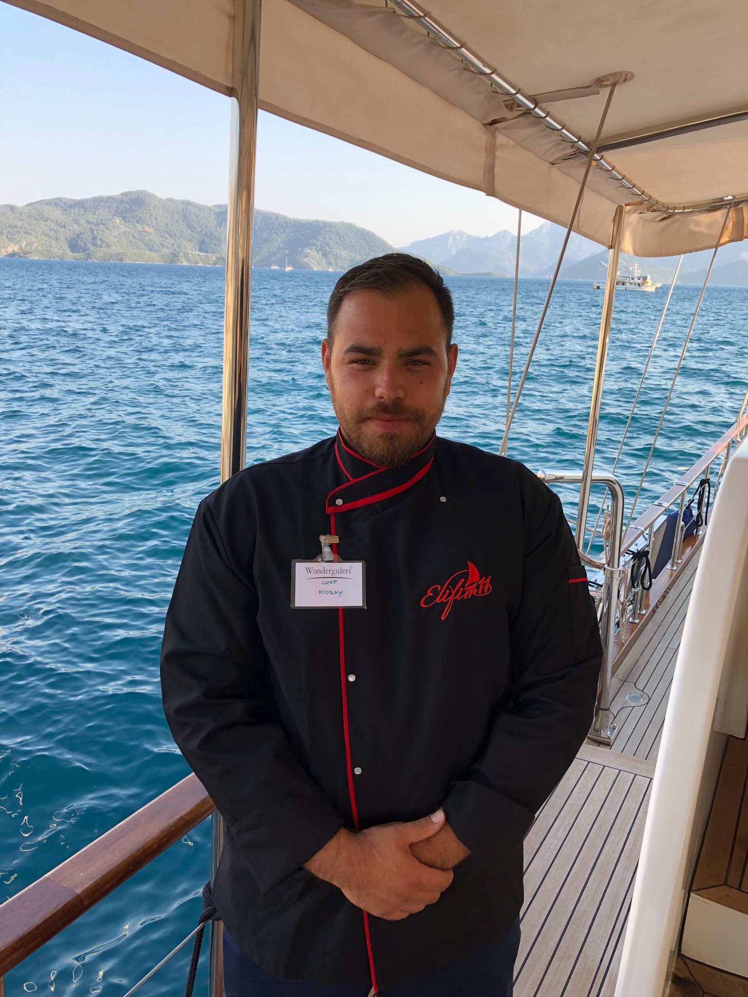 Chef Korey on luxury gulet turkey